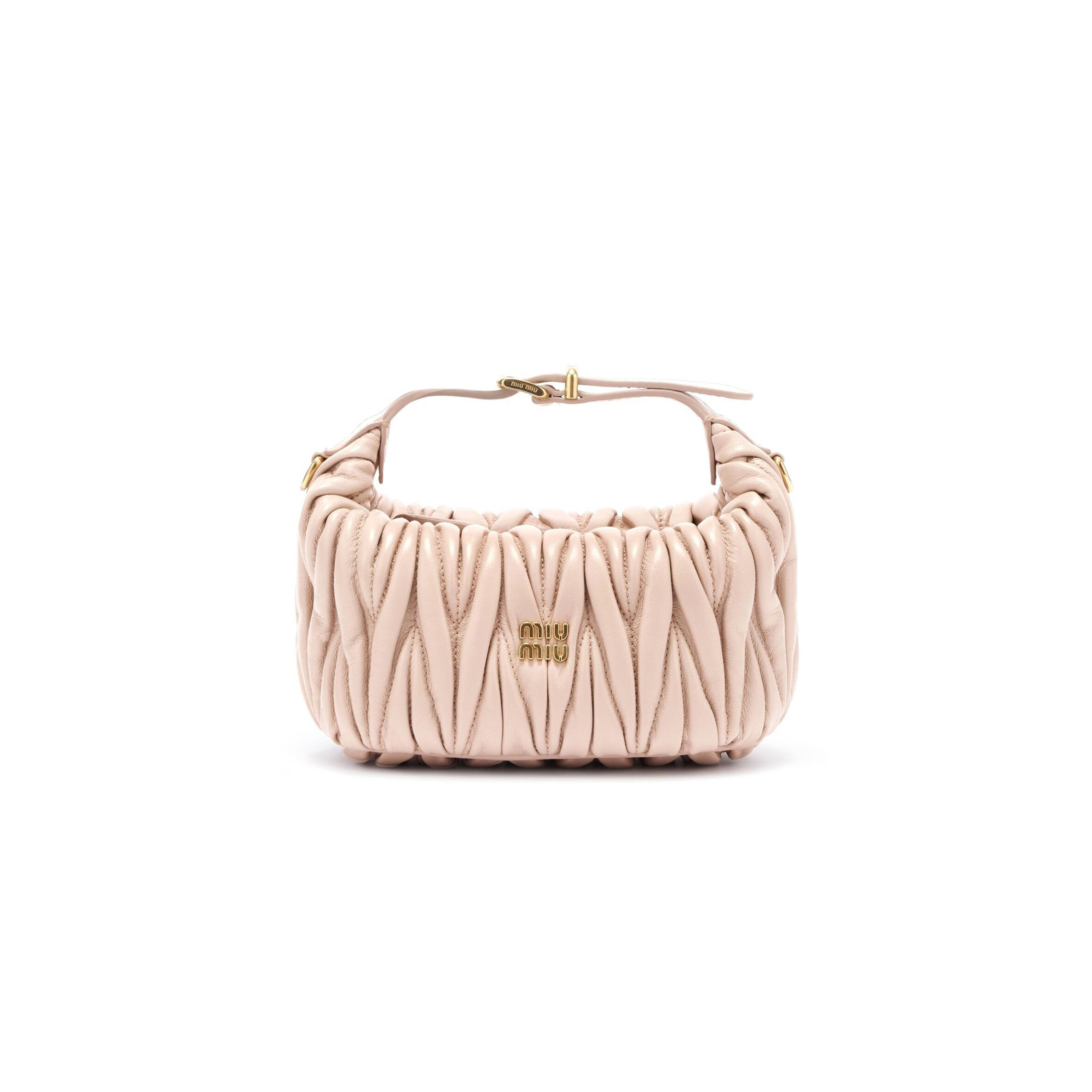 MIU MIU QUILTED NAPPA LEATHER POUCH 5NE026 (15*8.5*8cm)